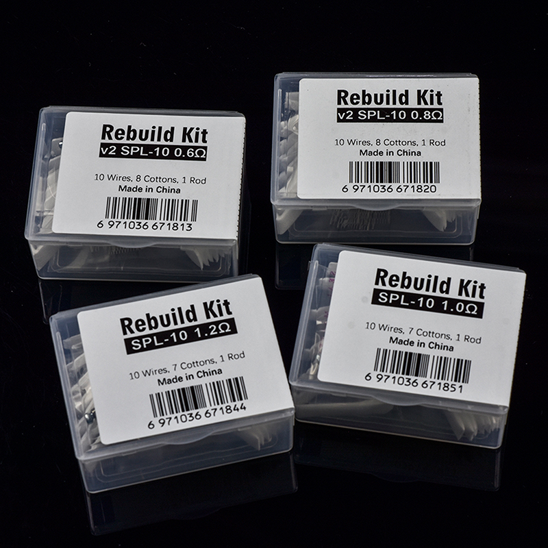 Coil Building Kit - 日曜大工の再構築キット、メッシュコイル、抵抗交換用アクセサリ、ツール、v2、Spl-10、0.6、0.8、1.0、1.2オーム、1セット