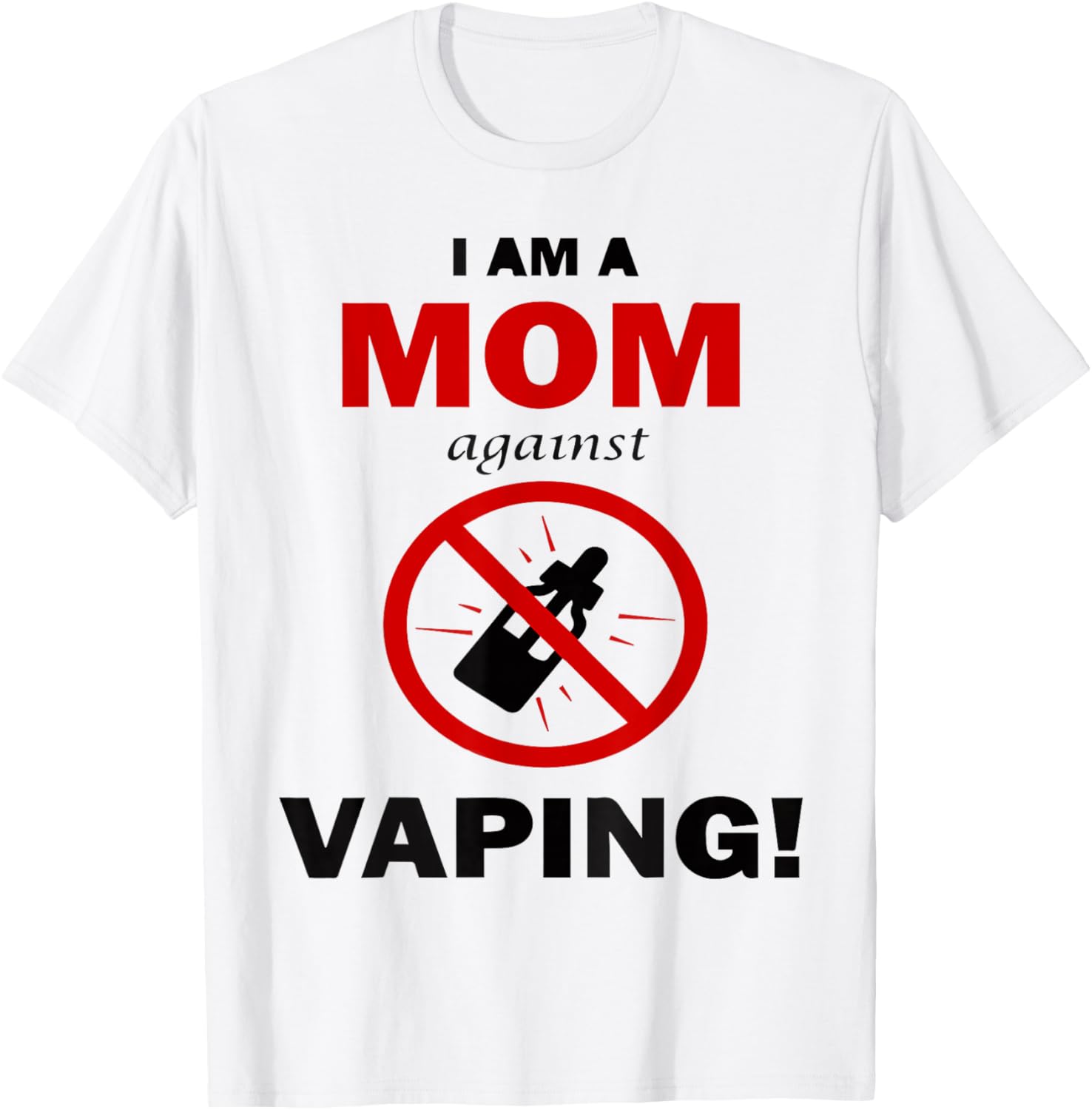 Vaping Shop - Mom Against Vaping アンチベイプ抗議グラフィック T シャツ