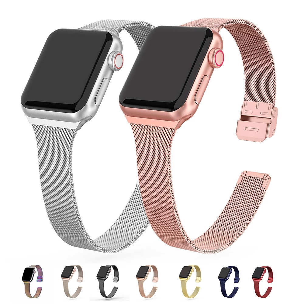 Mesh Coil Strip - ステンレス鋼メッシュストラップ Apple Watch バンド 38 ミリメートル