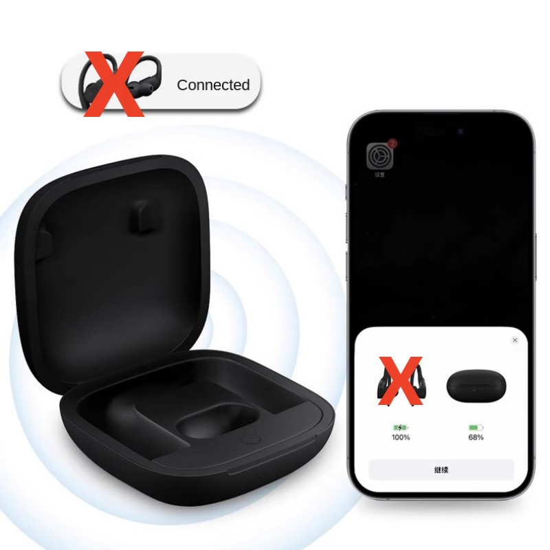 Beats Headphone Powerbeats Pro - 700mahイヤホン充電ボックス充電器ケースビートフィットプロパワービートプロワイヤレスBluetoothヘッドフォンアクセサリーストレージビン大容量長バッテリー電源バッテリー屋外