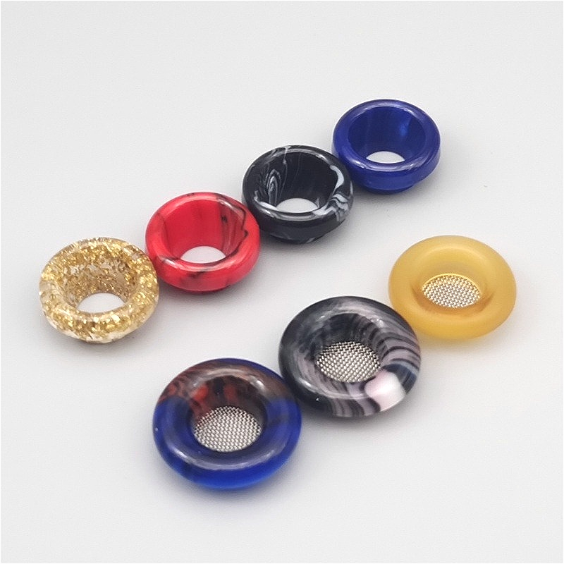 Drip Tip Resin - 1PC 810 ショートスタイル樹脂ドリップノズルフィルタースクリーン、オイルスプラッシュプルーフ、ゴムリングストロー接合なし