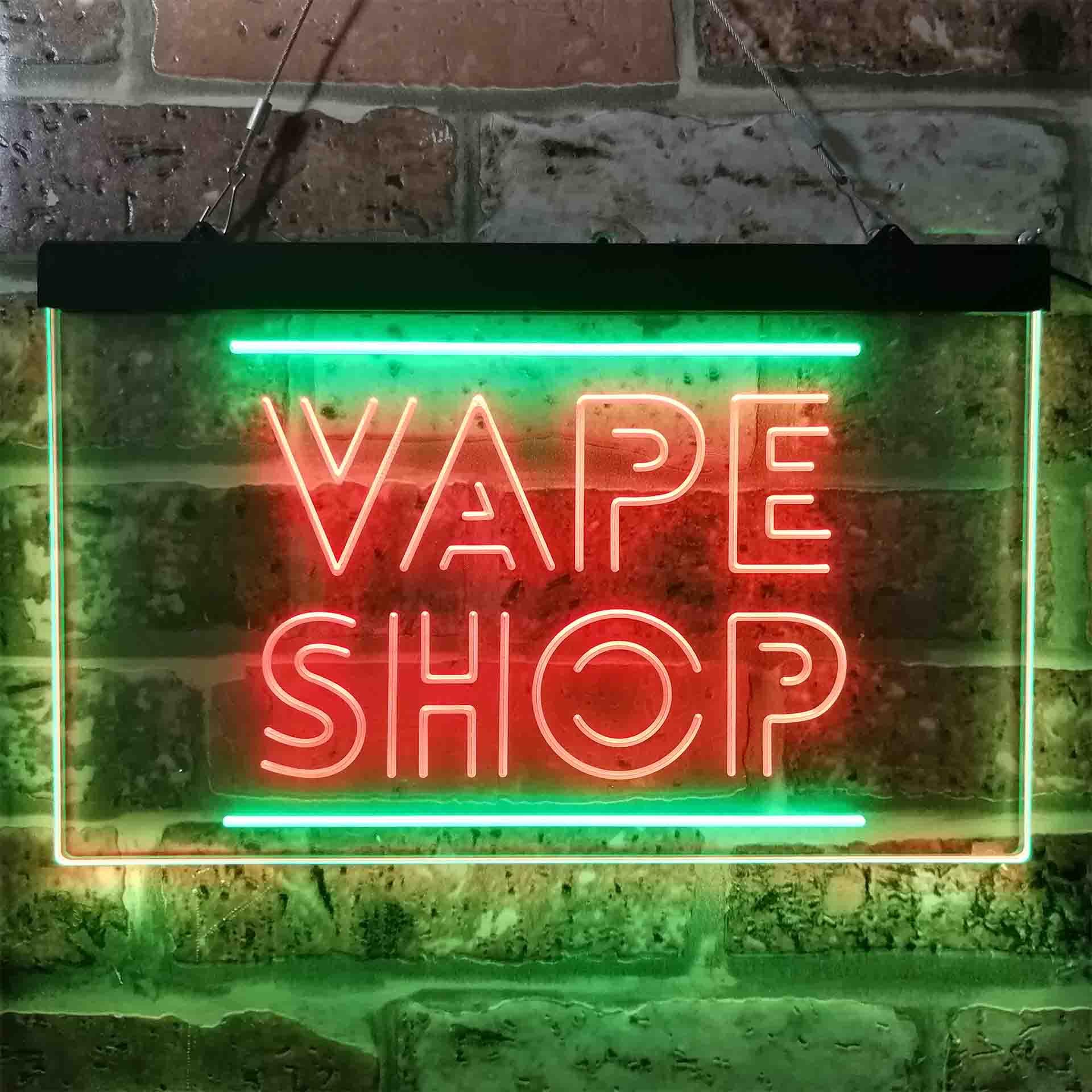 VAPE SHOP デュアルカラー LED ネオンサイン s - Vaping Shop のレビューと価格
