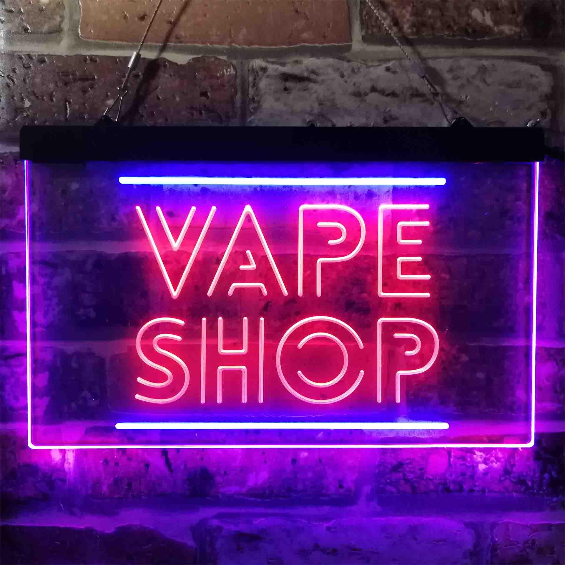 VAPE SHOP デュアルカラー LED ネオンサイン s - Vaping Shop のレビューと価格