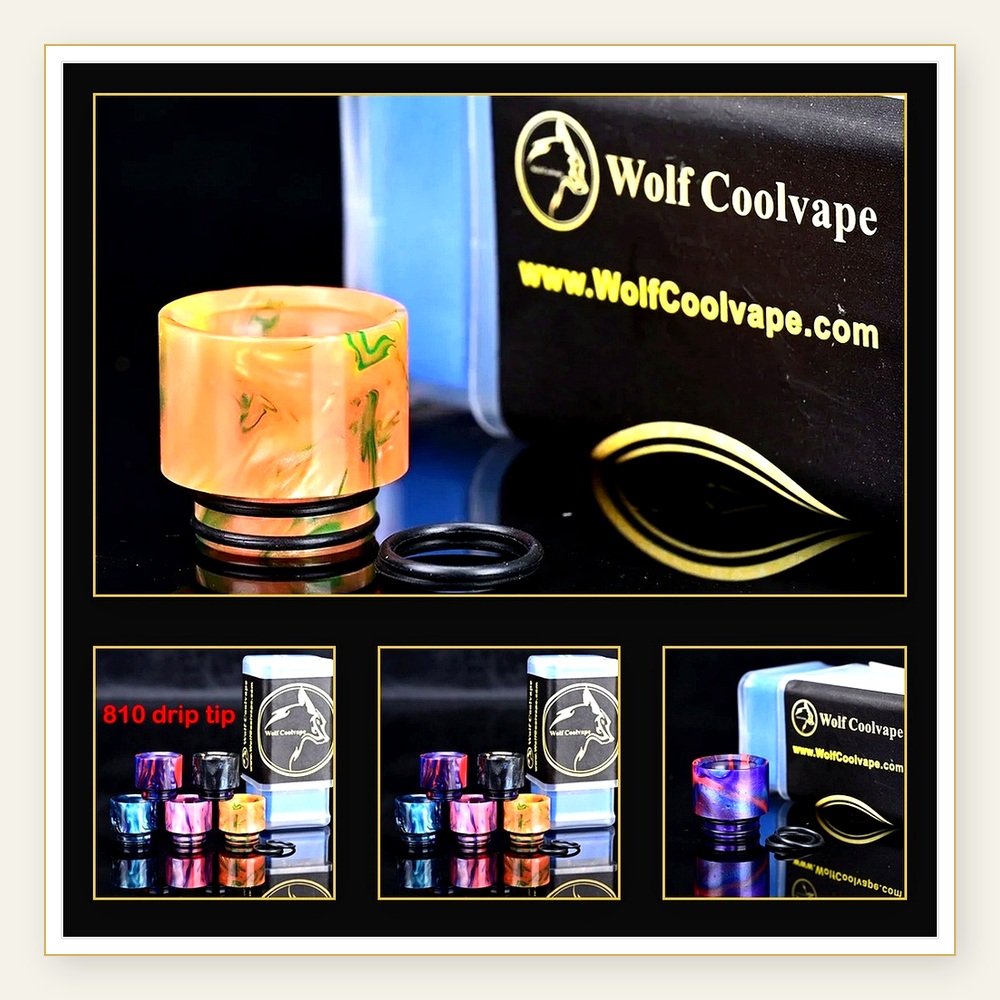 Wolfcoolvape 810 ドリップチップ - RDA - Drip Tip Resin のレビューと価格