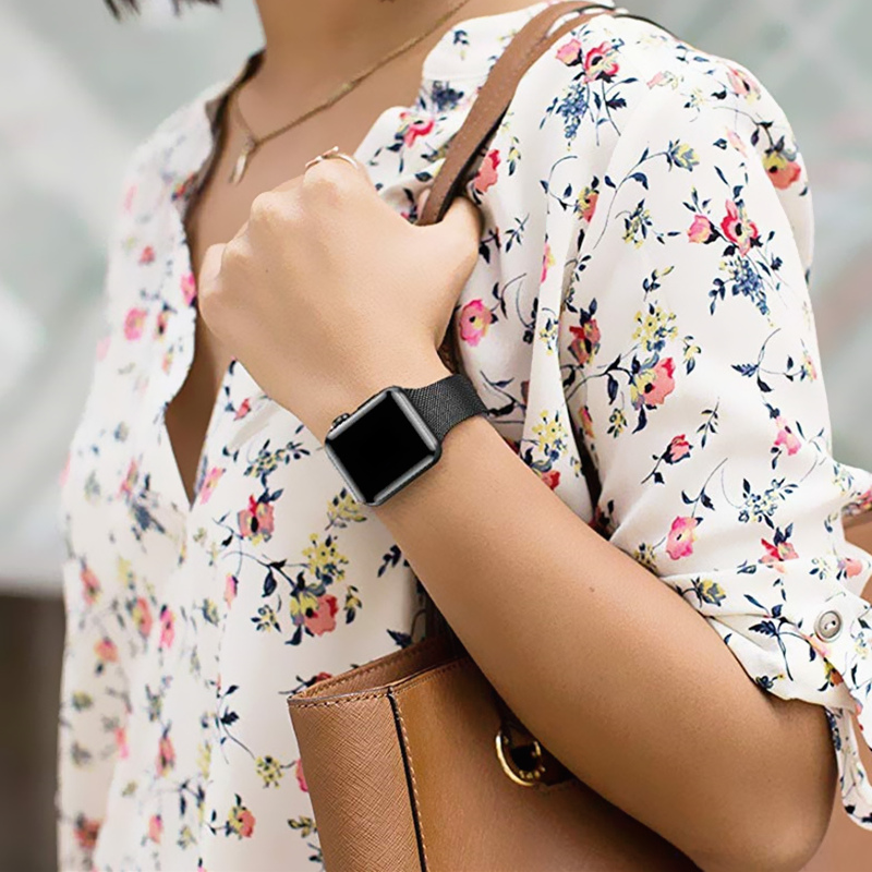ステンレス鋼メッシュストラップ Apple Watch バン - Mesh Coil Strip のレビューと価格