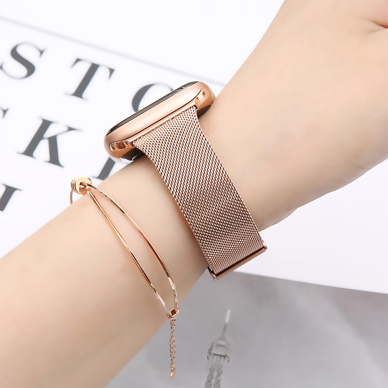 ステンレス鋼メッシュストラップ Apple Watch バン - Mesh Coil Strip のレビューと価格