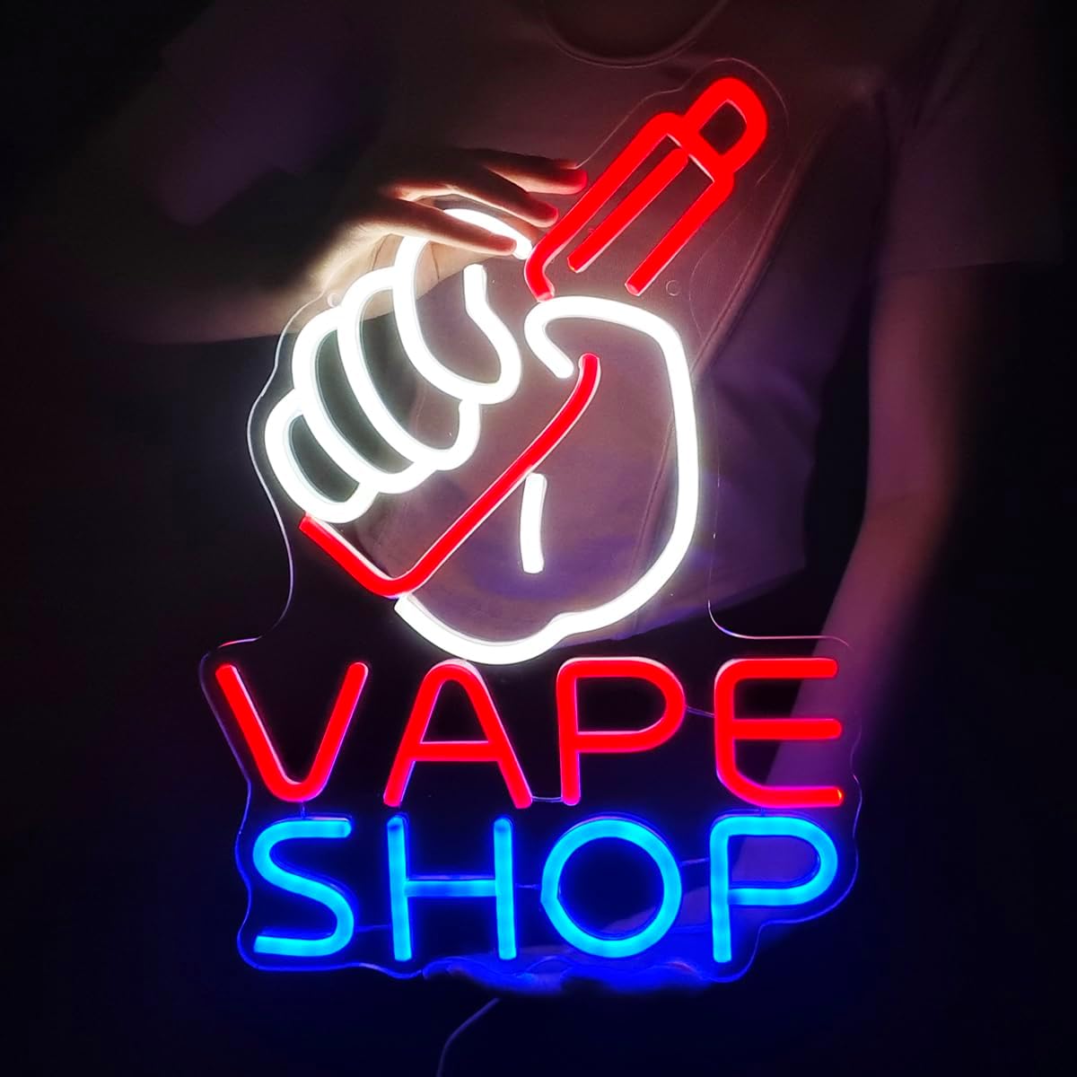 LED付き電子タバコのネオンサイン,タバコ,ビジネスストア, - Vaping Shop のレビューと価格