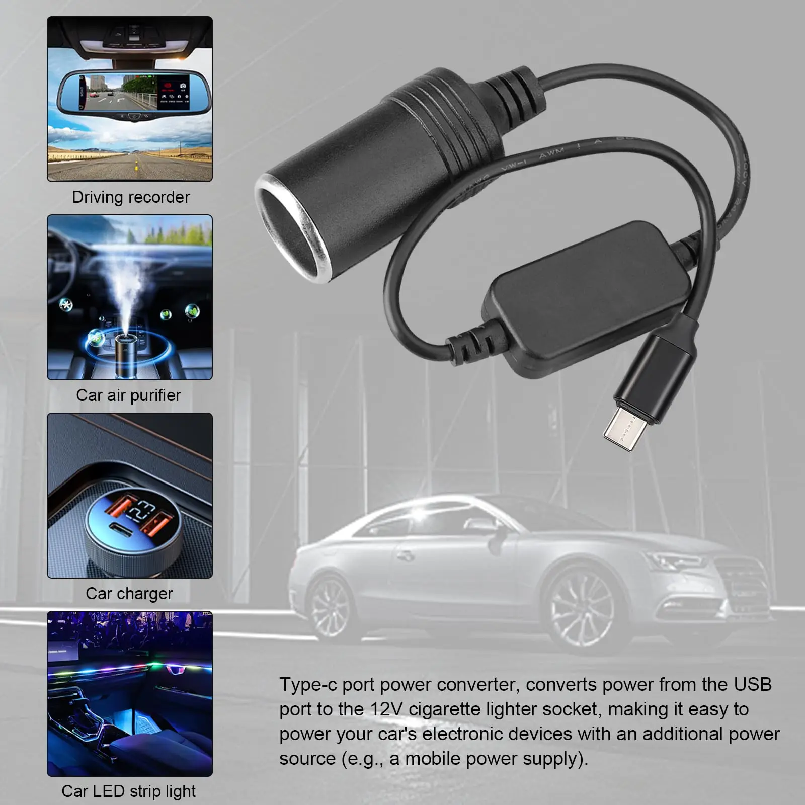 5V から 12V シガーライターソケットタイプ C USB - Accessories Experts Vape のレビューと価格