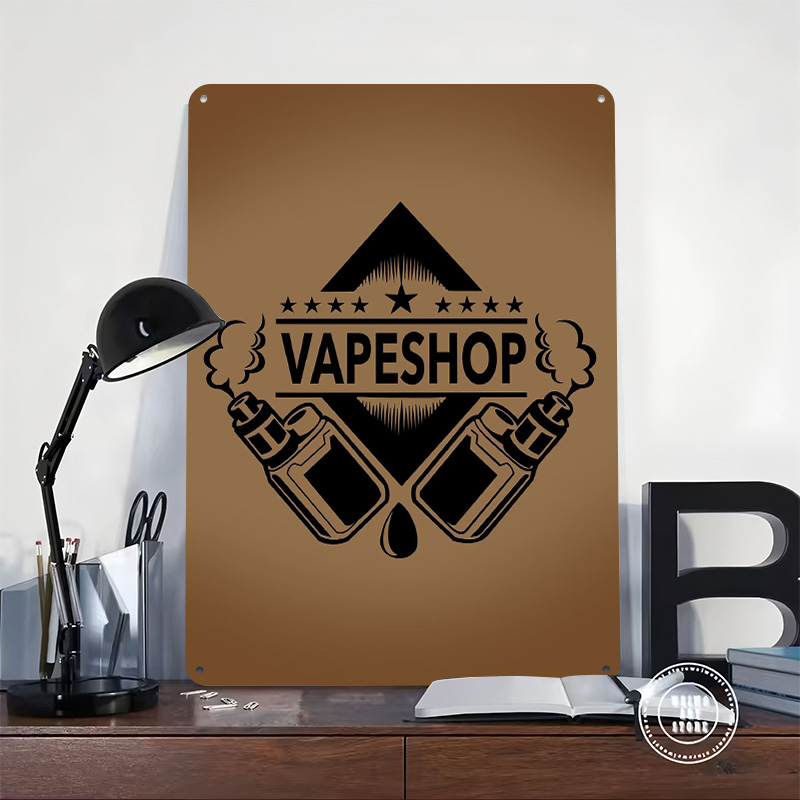 ベイプショップロゴブリキポスターカスタマイズ可能な壁アートレ - Vaping Shop のレビューと価格