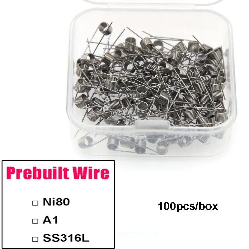 100 ピース/箱事前構築コイルワイヤー A1 SS316L - Coil Building Kit のレビューと価格