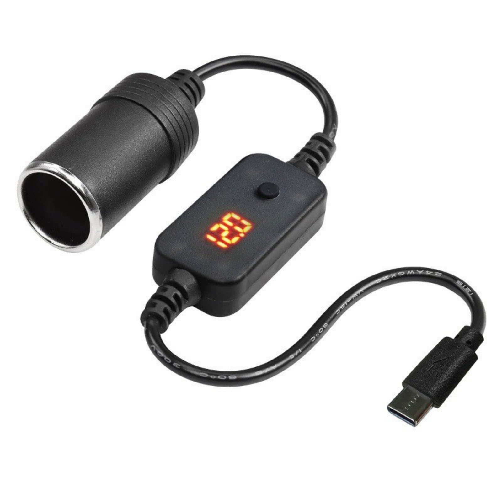 1Pc USB-C から 12V 車のシガーライターソケット - Accessories Experts Vape のレビューと価格