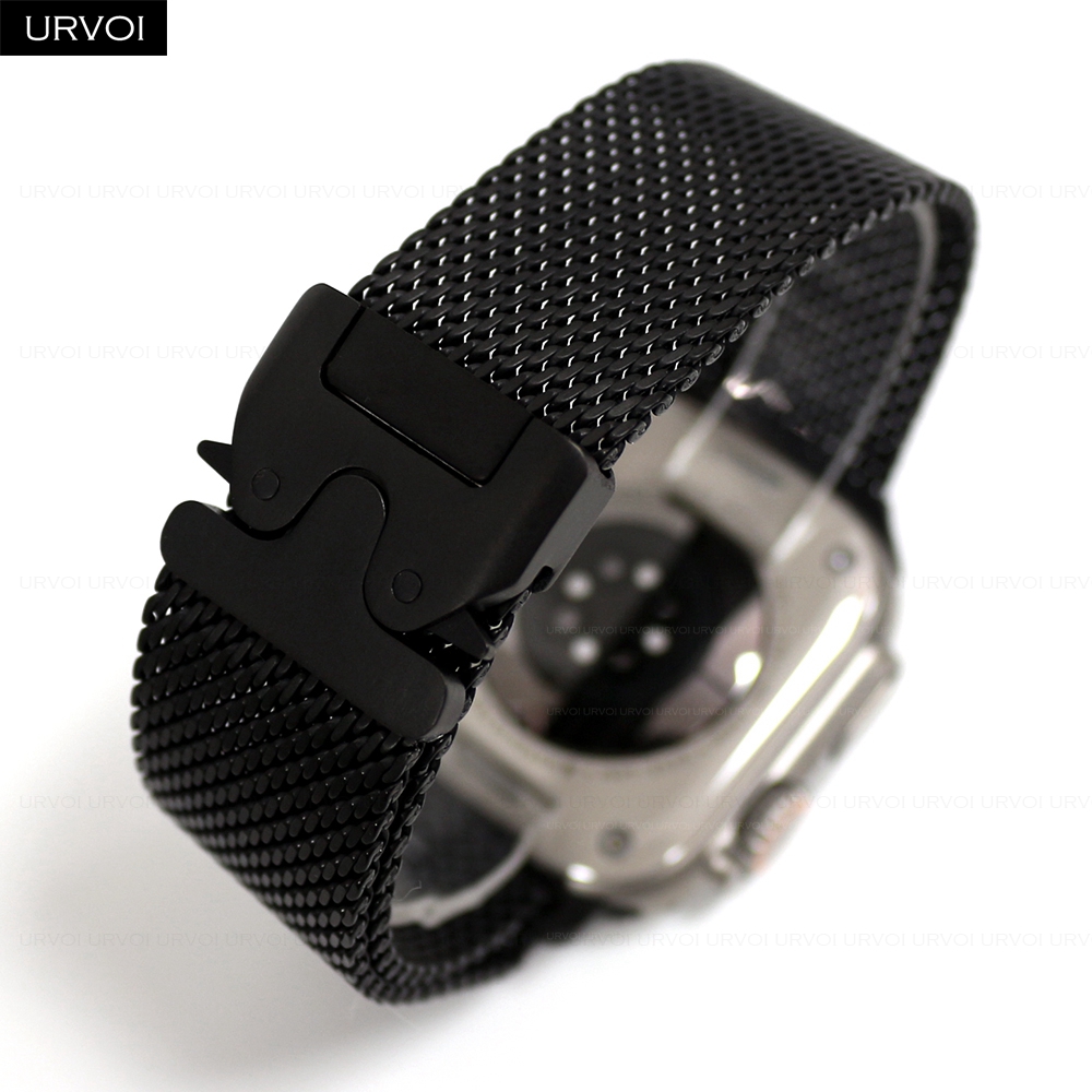URVOI チタン製ミラネーゼループ Apple Watch - Mesh Coil Strip のレビューと価格