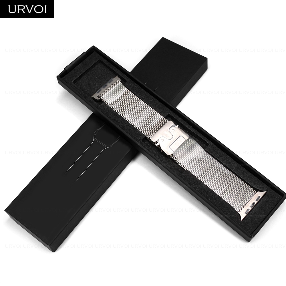 URVOI チタン製ミラネーゼループ Apple Watch - Mesh Coil Strip のレビューと価格